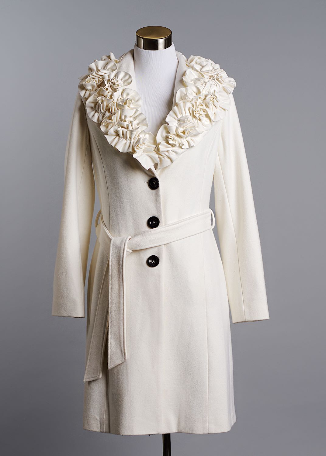 White floral collar coat by Bret Doss Commercial Product Photography Seattle